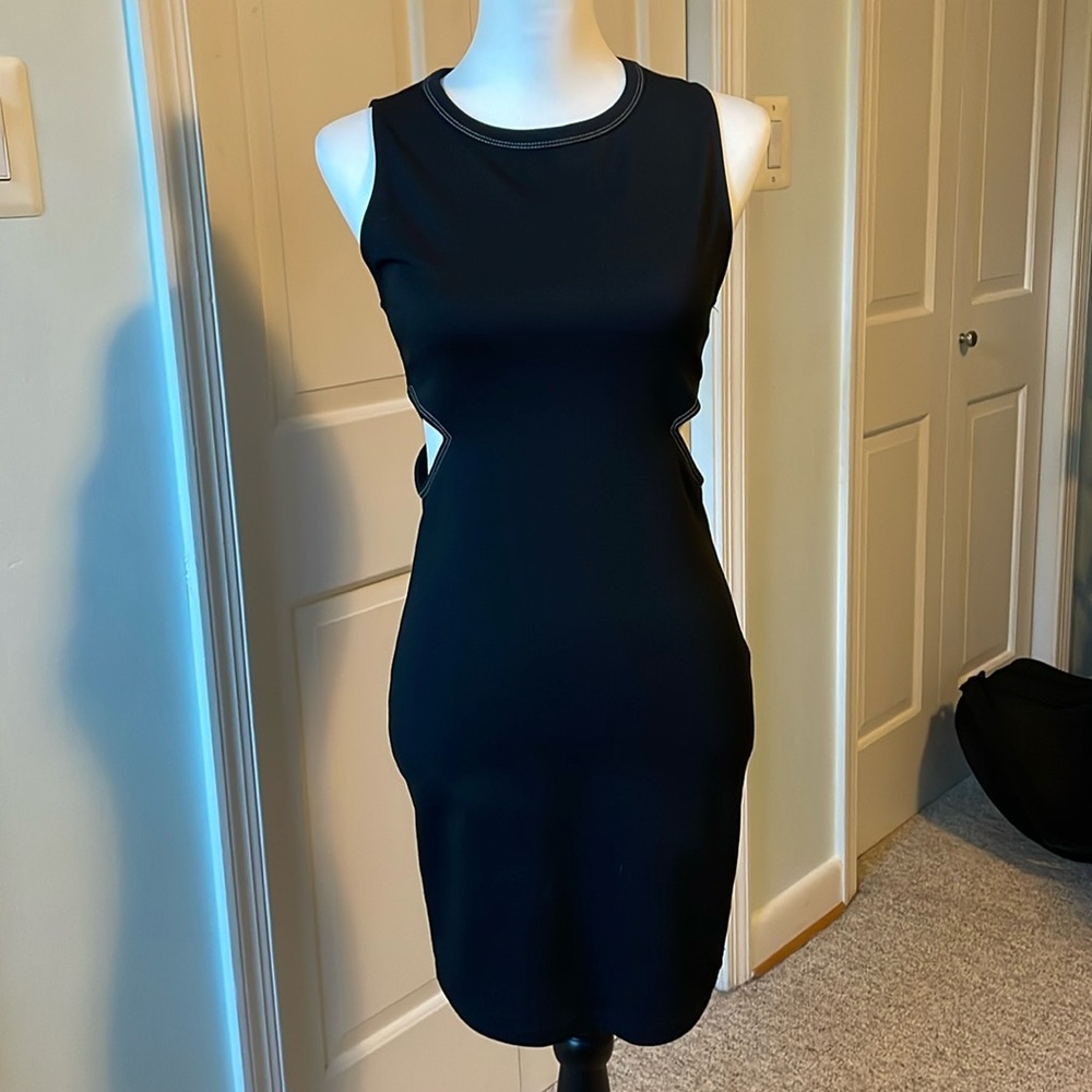 Black cutout mini dress from Zara